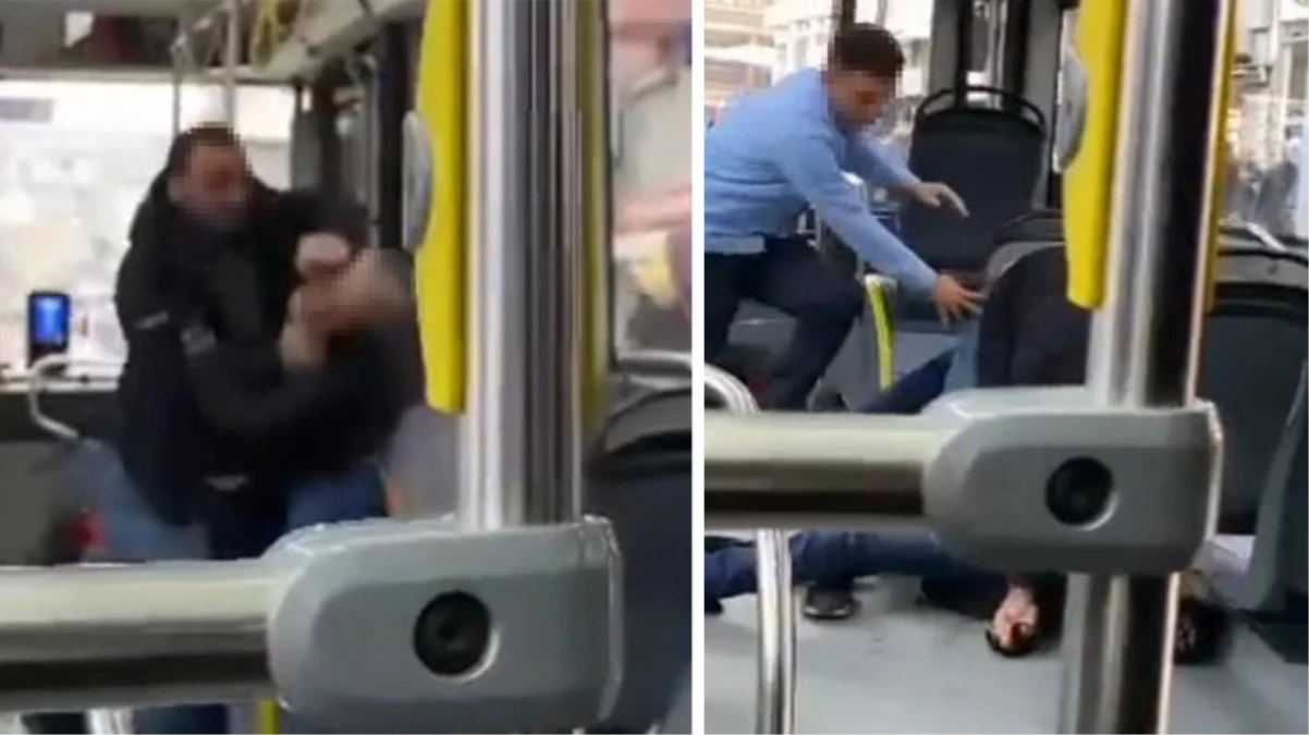Belediye otobüsünde bıçaklı kavga! Yolcular panikle kaçıştı