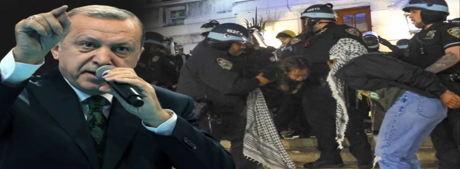 Cumhurbaşkanı Erdoğan, ABD polisinin Gazze eylemcilerini linç etmesine kayıtsız kalamadı